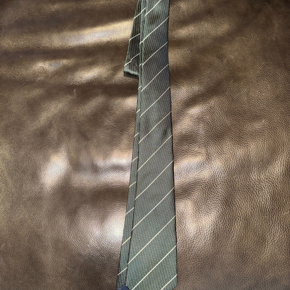 Banana Republic Dark Green Diagonal Striped Tie